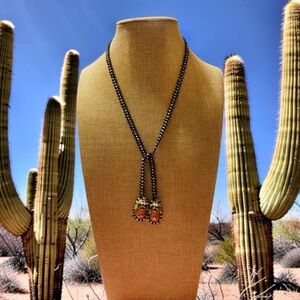 Native American Necklace/ Handmade Moccasins beaded necklace Vintage